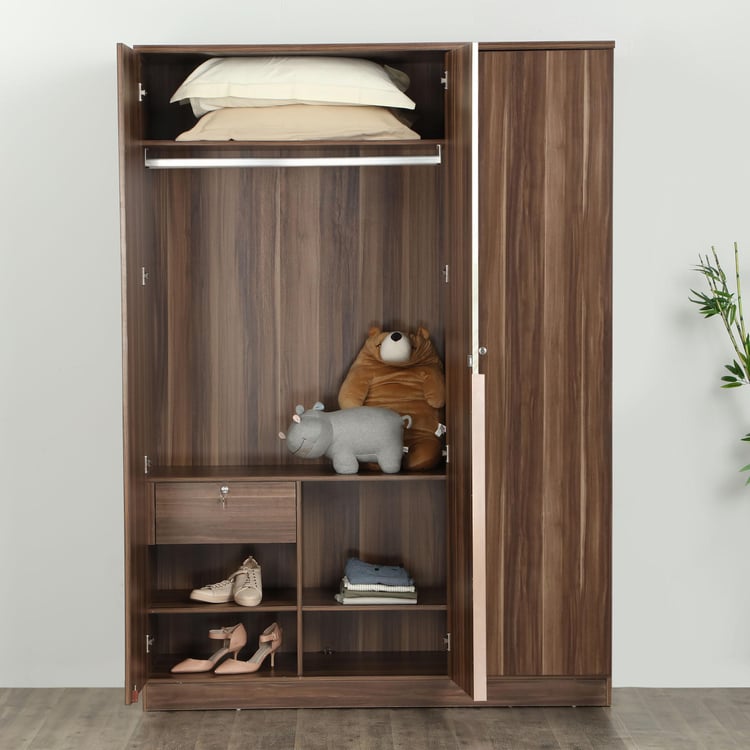 Antonio 3-Door Wardrobe - Brown