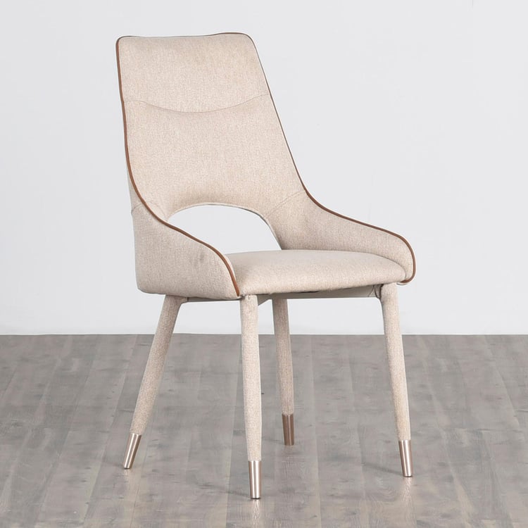 Antonio Set of 2 Fabric Dining Chairs - Beige