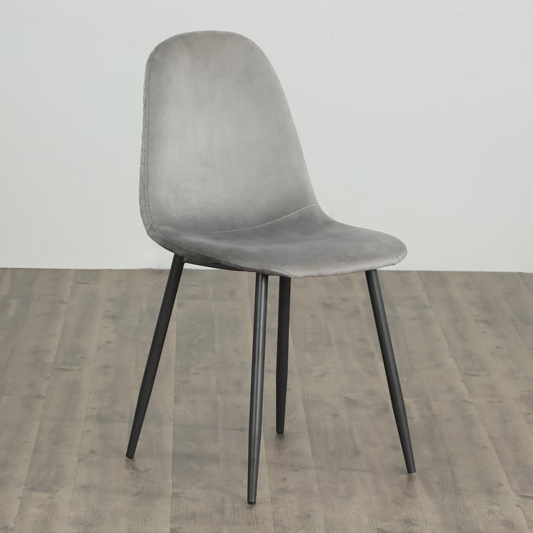 Allen Set of 2 Fabric Dining Chairs - Grey