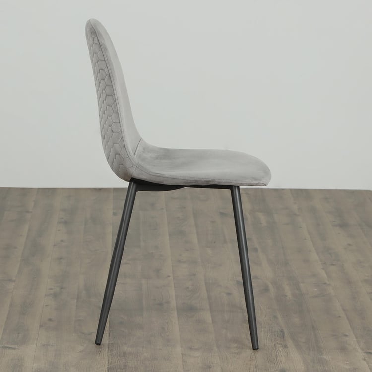 Allen Set of 2 Fabric Dining Chairs - Grey