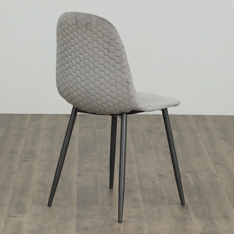 Allen Set of 2 Fabric Dining Chairs - Grey