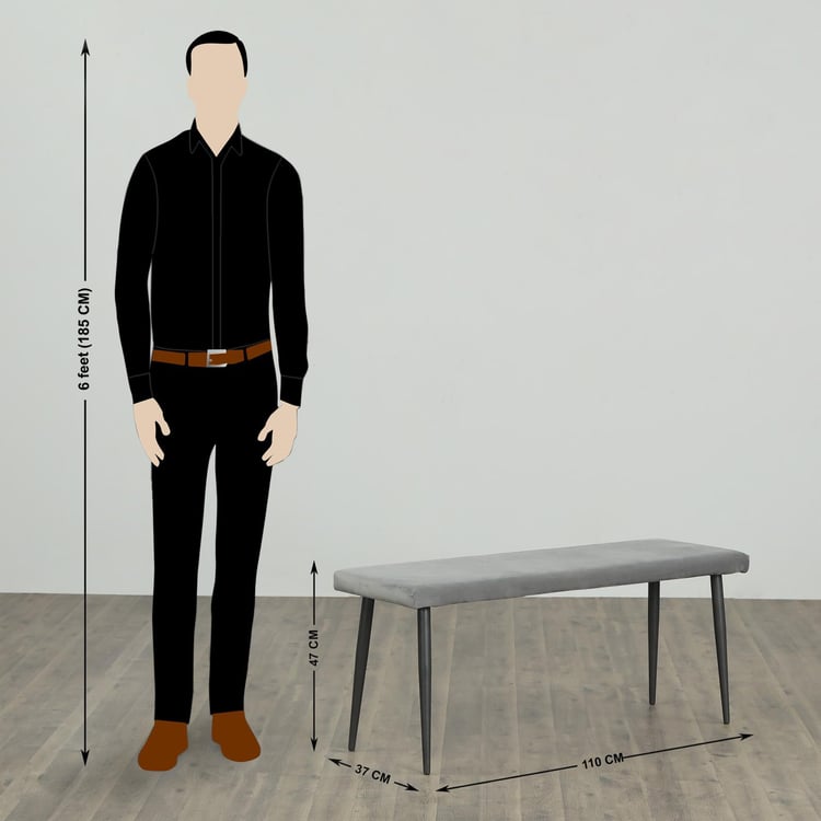 Allen Dining Big Bench - Grey