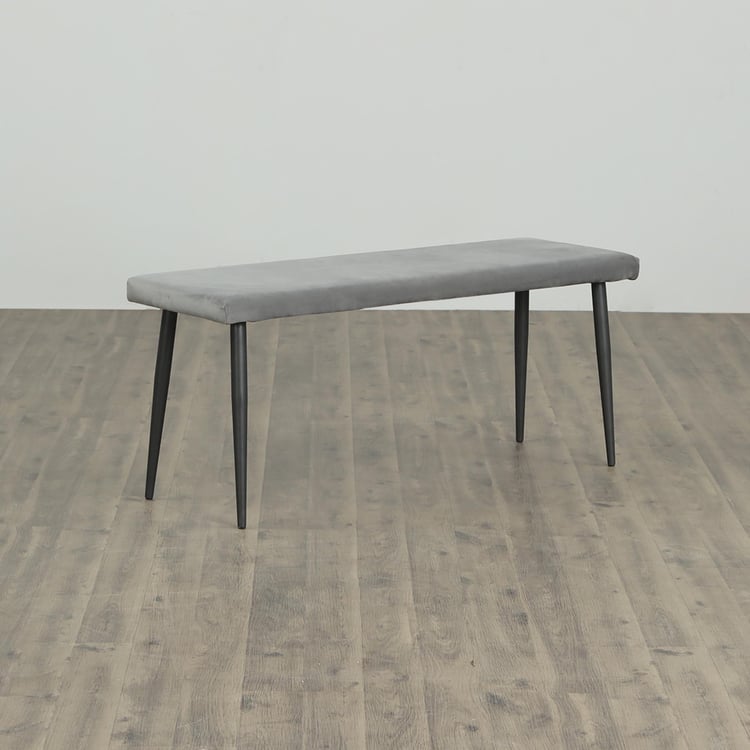 Allen Fabric Small Dining Bench - Grey