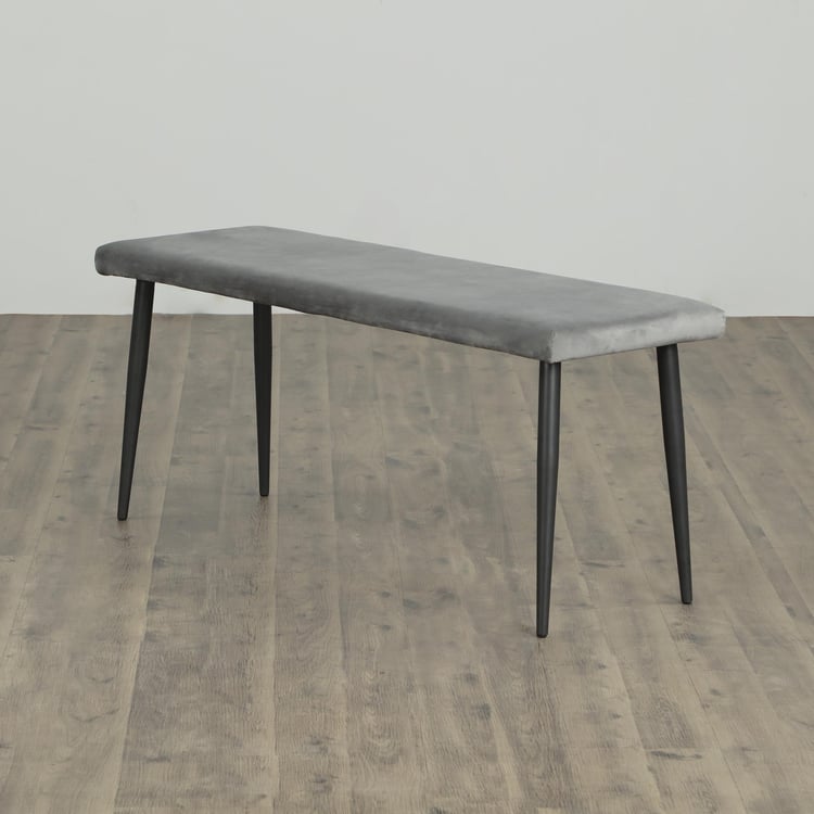 Allen Fabric Small Dining Bench - Grey