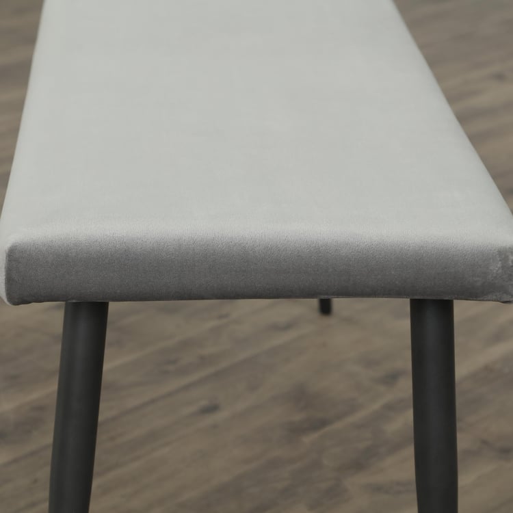 Allen Fabric Small Dining Bench - Grey