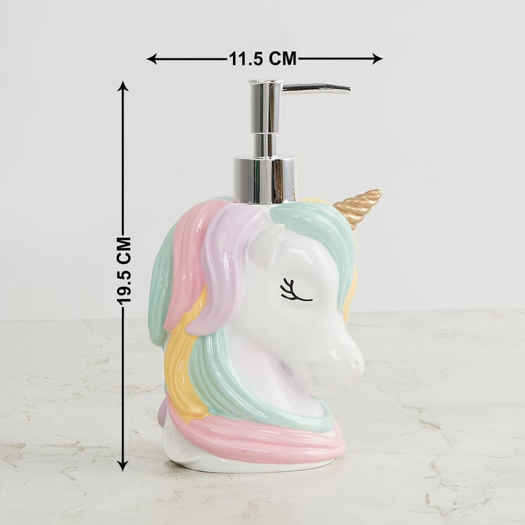 Slate Unicorn Polyresin Soap Dispenser