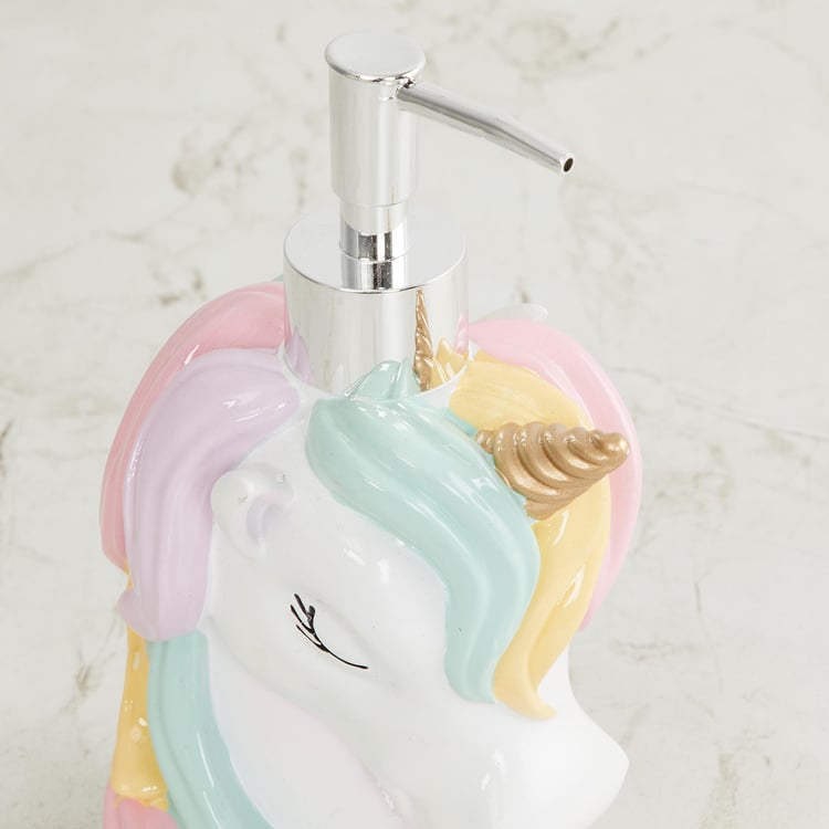 Slate Unicorn Polyresin Soap Dispenser