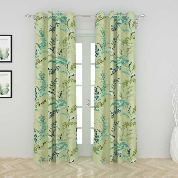 India Inspired Printed Door Curtain Pair - 120 x 270 cm