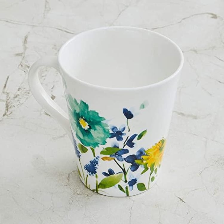 Mandarin Multicolour Printed Bone China Mugs - 340ml - Set of 3