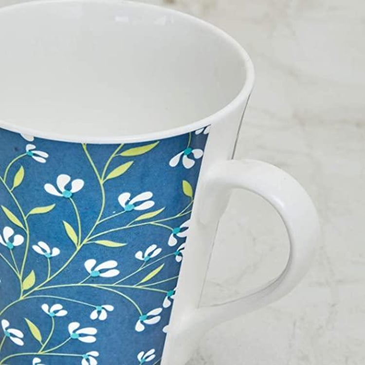 Mandarin Multicolour Printed Bone China Mugs - 340ml - Set of 3