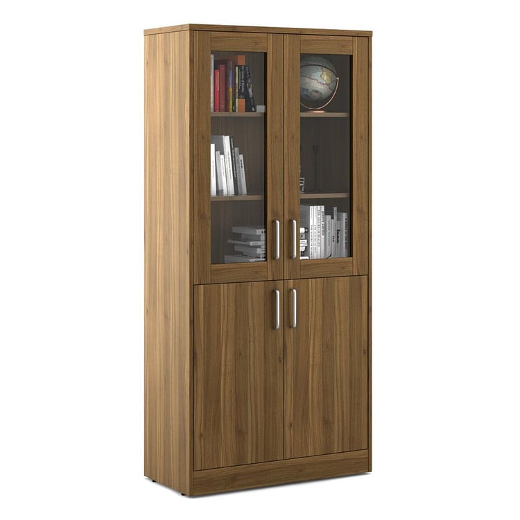 Quadro Two Door Book Case - Brown