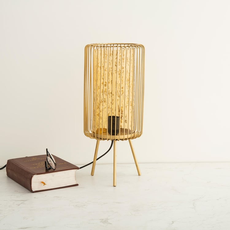 Eternity Contemporary Glass Table Lamp - Multicolour - 18 cm L x 18 cm W x 40 cm H