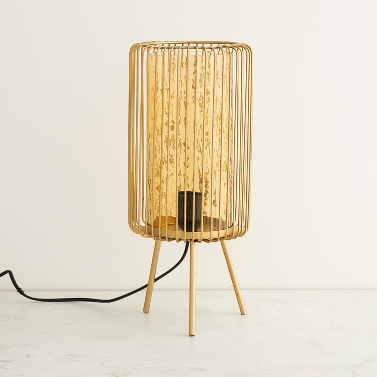 Eternity Contemporary Glass Table Lamp - Multicolour - 18 cm L x 18 cm W x 40 cm H