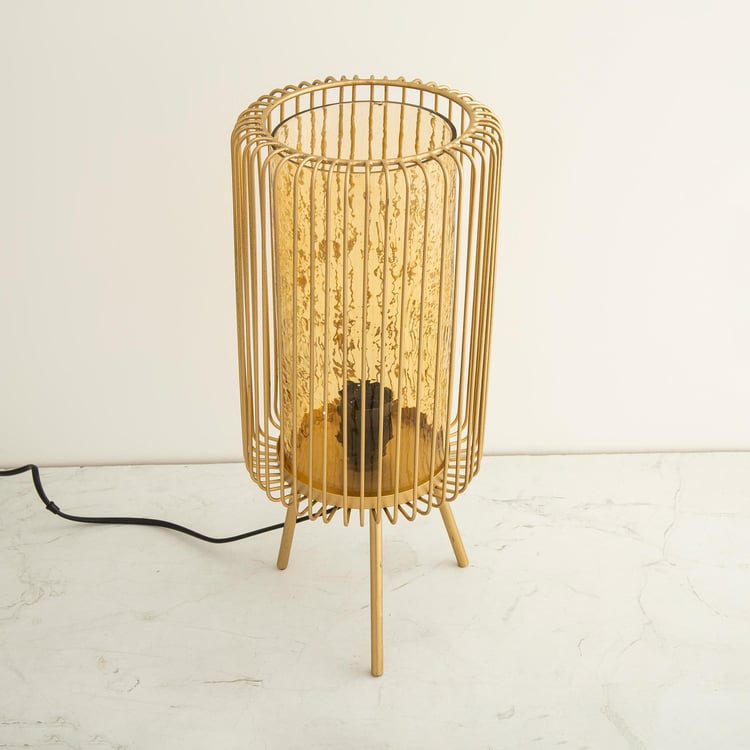 Eternity Contemporary Glass Table Lamp - Multicolour - 18 cm L x 18 cm W x 40 cm H