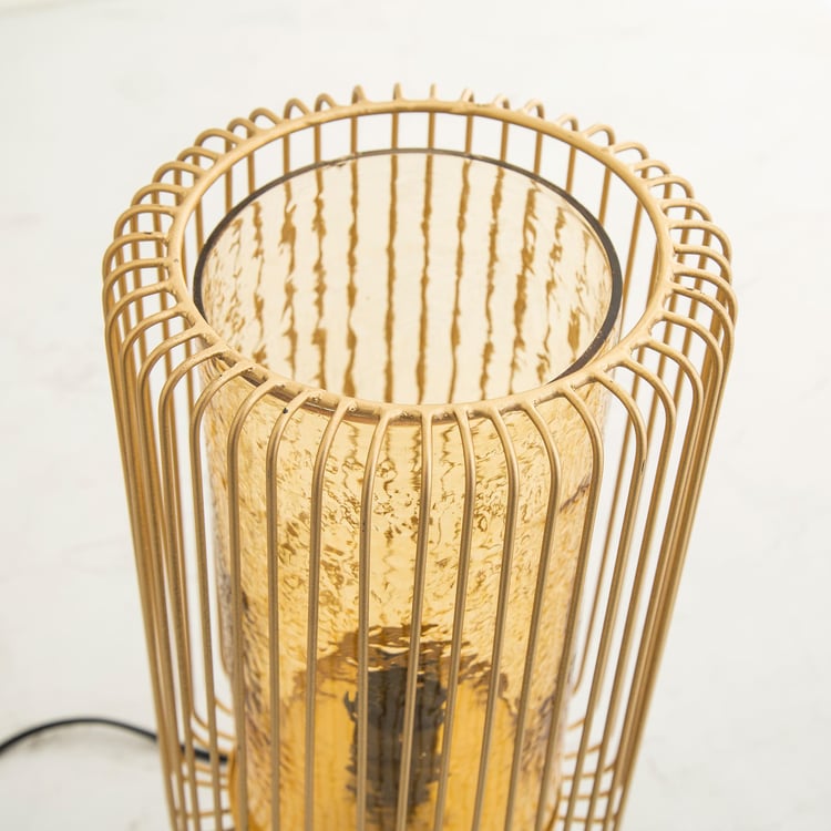 Eternity Contemporary Glass Table Lamp - Multicolour - 18 cm L x 18 cm W x 40 cm H