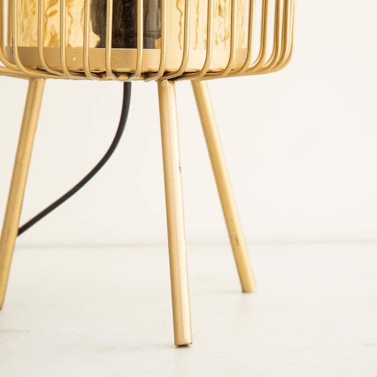 Eternity Contemporary Glass Table Lamp - Multicolour - 18 cm L x 18 cm W x 40 cm H