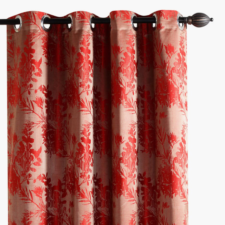 DECO WINDOW Printed Jacquard Opaque Window Curtain - 132x152cm - Set of 2