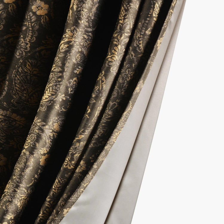 DECO WINDOW Multicolour Printed Jacquard Door Curtain - 132x274cm - Set of 2