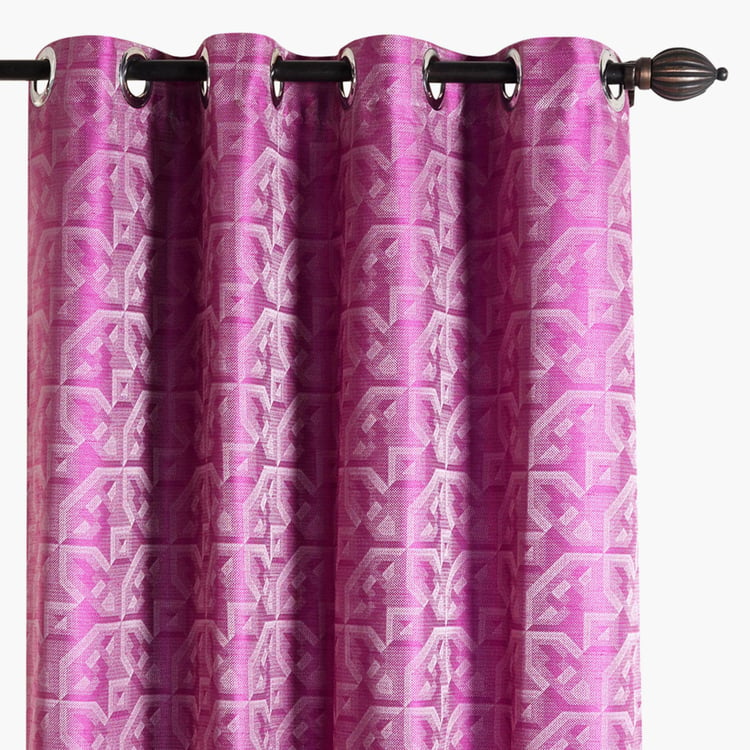 DECO WINDOW Rhapsody Purple Printed Blackout Door Curtain - 30x15cm - Set of 2