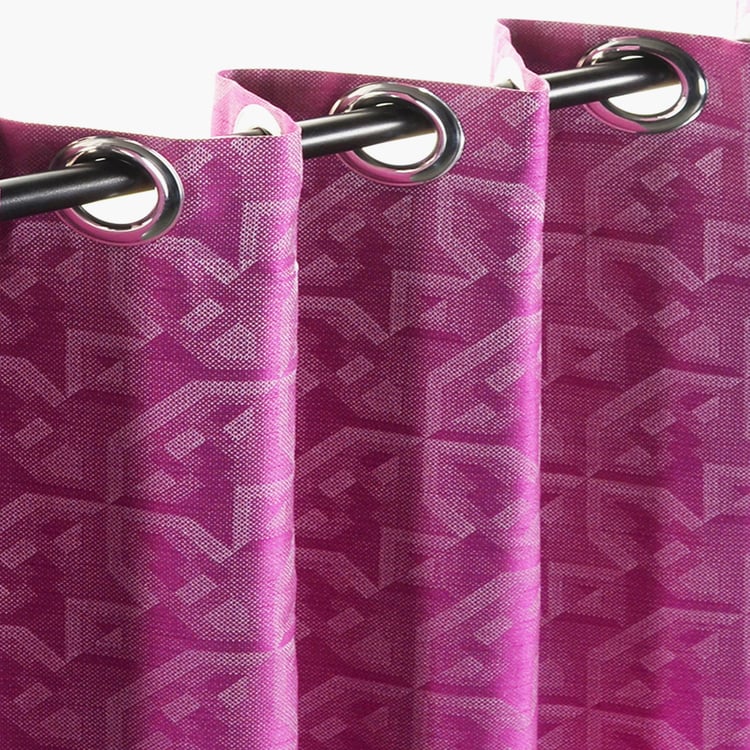 DECO WINDOW Rhapsody Purple Printed Blackout Door Curtain - 30x15cm - Set of 2