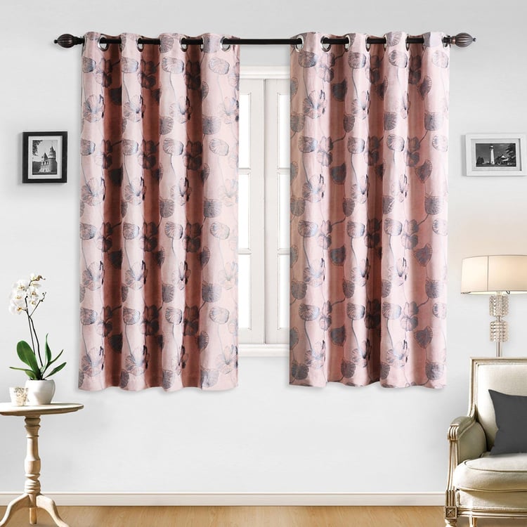 DECO WINDOW Floral Blackout Window Curtain Pair - 1.52 x 1.32 m