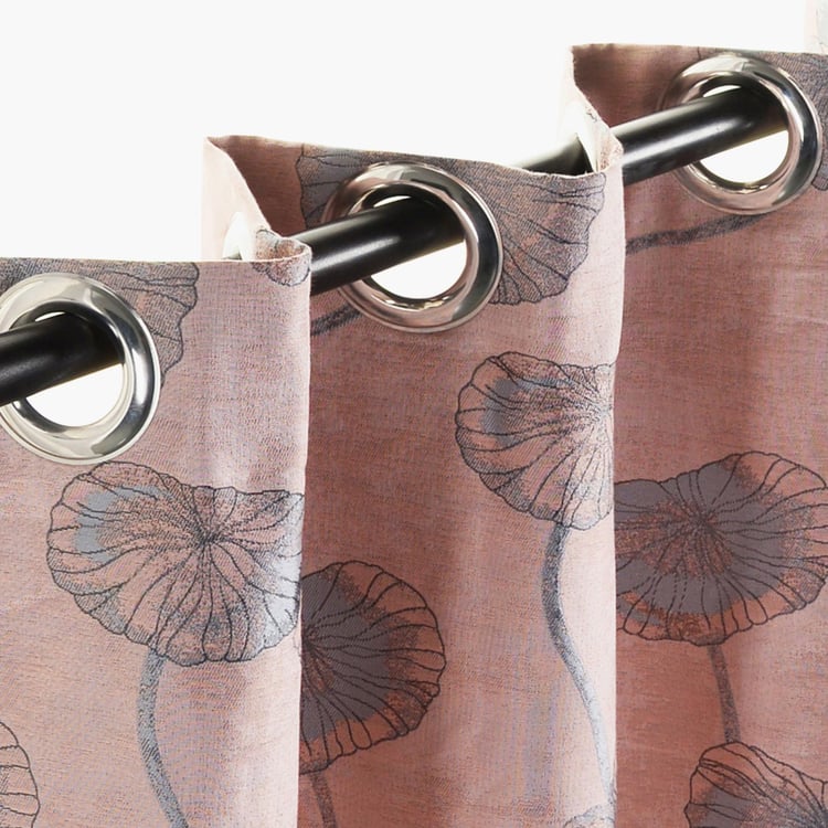 DECO WINDOW Floral Blackout Door Curtain Pair - 1.32 x 2.28 m