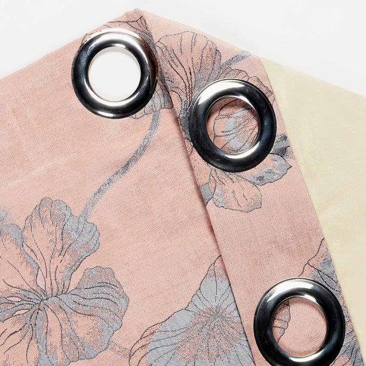 DECO WINDOW Floral Blackout Door Curtain Pair - 1.32 x 2.28 m