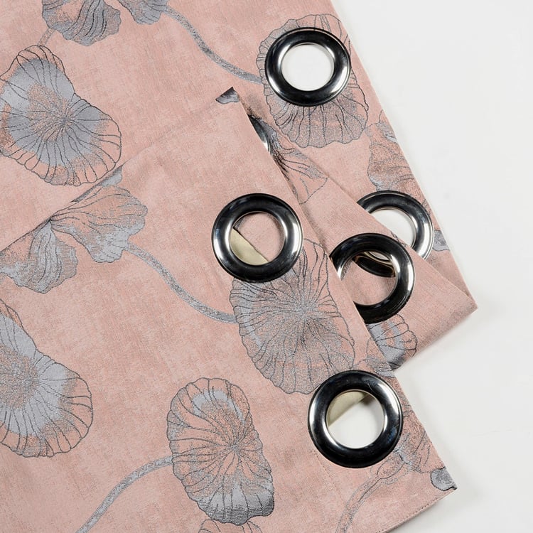 DECO WINDOW Floral Blackout Long Door Curtain Pair - 1.32 x 2.74 m