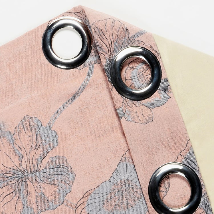 DECO WINDOW Floral Blackout Long Door Curtain Pair - 1.32 x 2.74 m