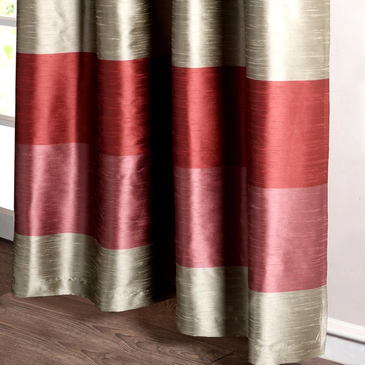 DECO WINDOW Silk Route Blackout Door Curtain Pair - 1.32 x 2.28 m