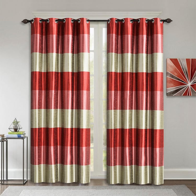 DECO WINDOW Silk Route Blackout Long Door Curtain Pair - 1.32 x 2.74 m