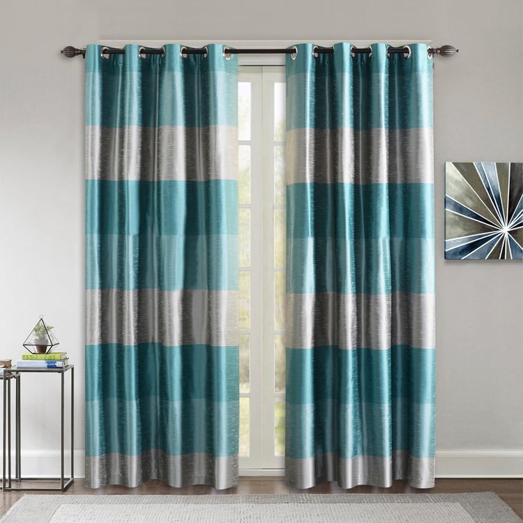DECO WINDOW Silk Route Blackout Door Curtain Pair - 1.32 x 2.28 m
