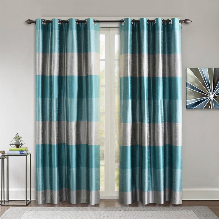 DECO WINDOW Silk Route Blackout Long Door Curtain Pair - 1.32 x 2.74 m