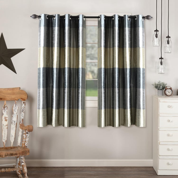 DECO WINDOW Silk Route Blackout Window Curtain Pair - 1.52 x 1.32 m