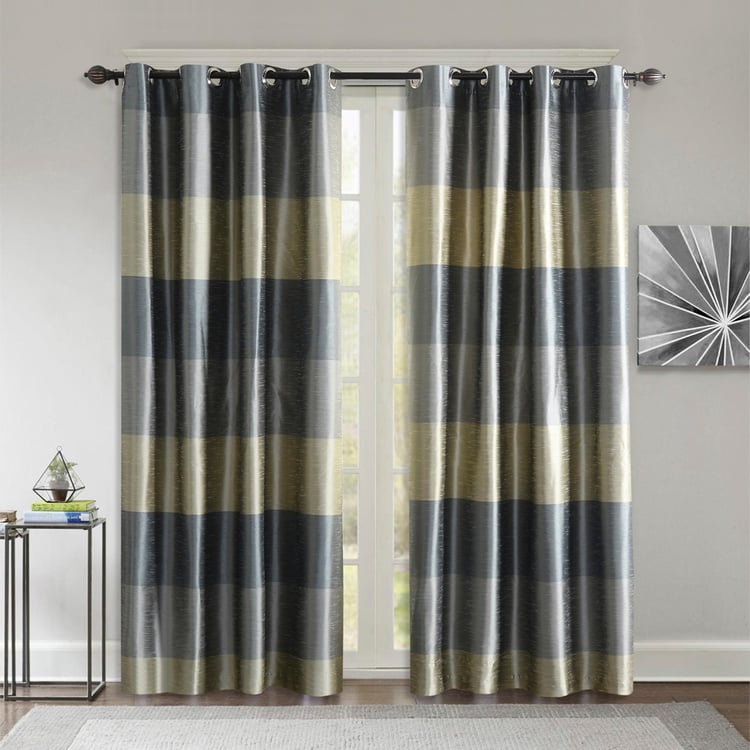 DECO WINDOW Silk Route Blackout Door Curtain Pair - 1.32 x 2.28 m