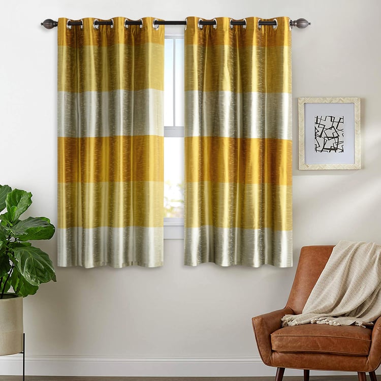 DECO WINDOW Silk Route Blackout Window Curtain Pair - 1.52 x 1.32 m