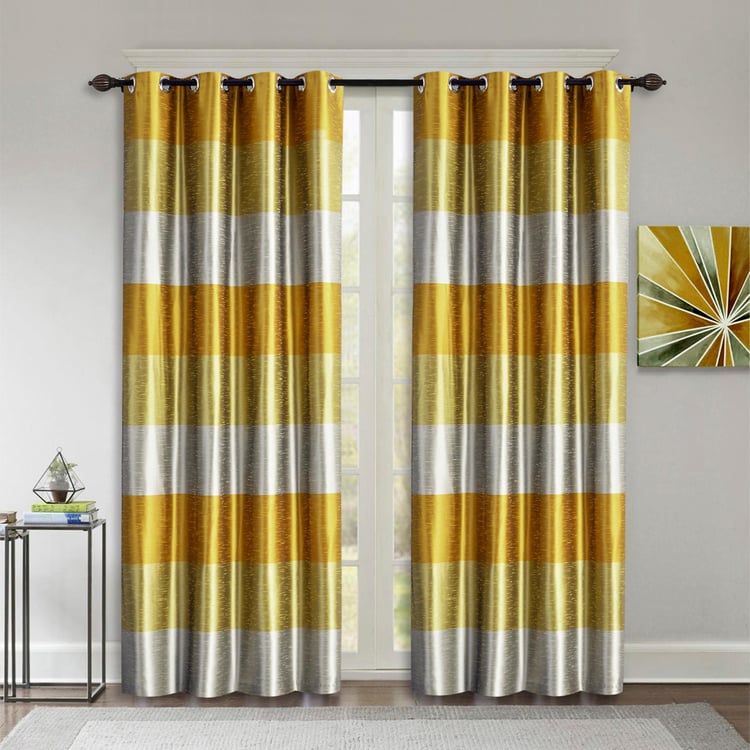 DECO WINDOW Silk Route Blackout Long Door Curtain Pair - 1.32 x 2.74 m