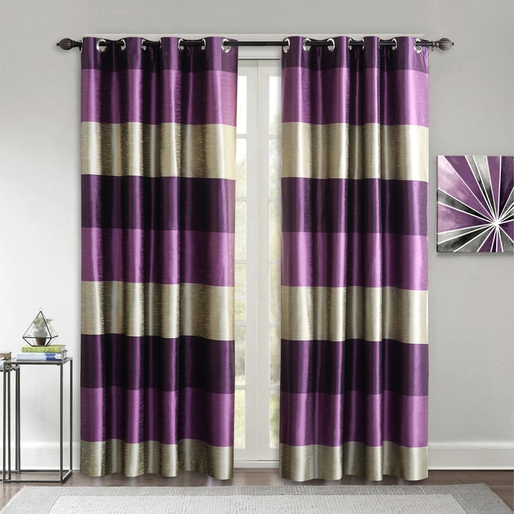 DECO WINDOW Silk Route Blackout Door Curtain Pair - 1.32 x 2.28 m