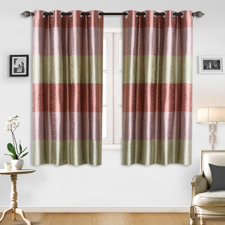 DECO WINDOW Silk Route Blackout Window Curtain Pair - 1.52 x 1.32 m