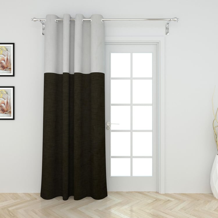 Contempo Colourblocked Blackout Door Curtain