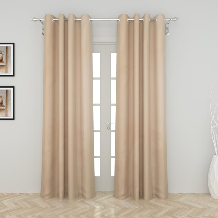 Everyday Essentials Set of 2 Dobby Semi-Blackout Door Curtains