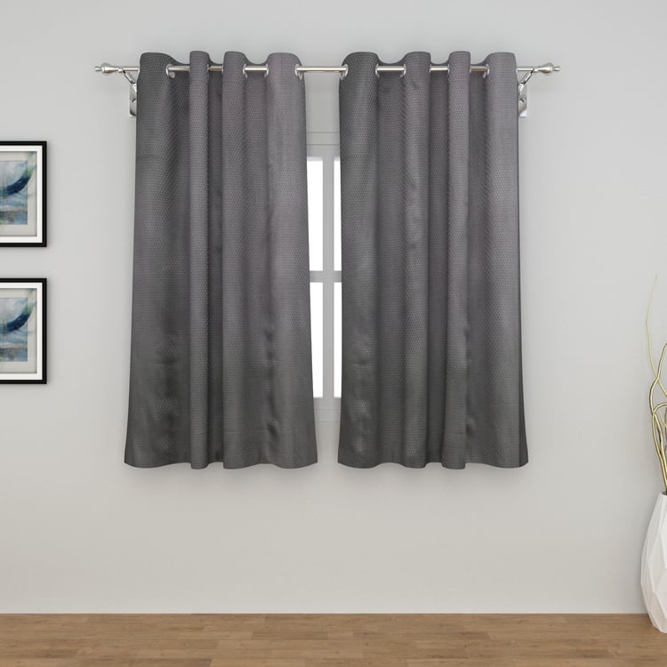 Everyday Essentials Set of 2 Dobby Semi-Blackout Window Curtains