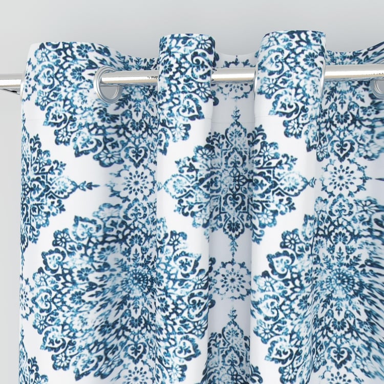 Saddle Darjeeling Printed Window Curtain - 110 x 160 cm