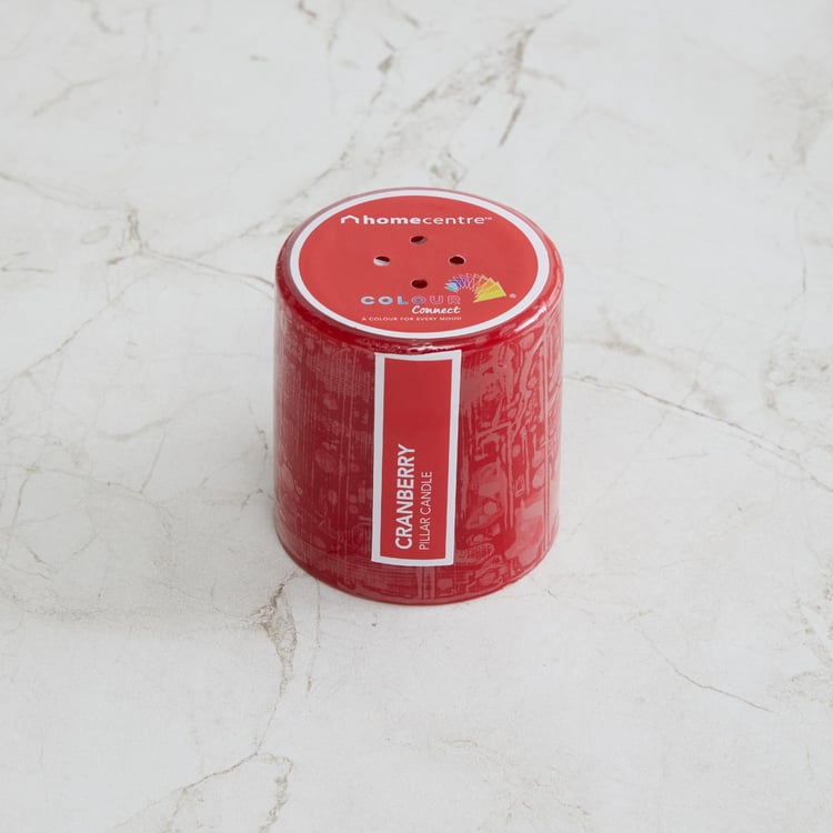 Colour Connect Cranberry Scented Pillar candle