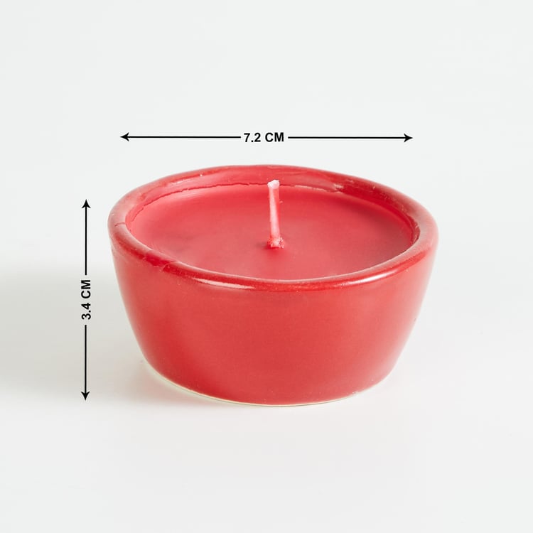 Colour Connect Set of 2 Cranberry Diya Candle