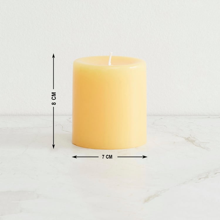 Colour Connect Lemongrass Scented Pillar candle