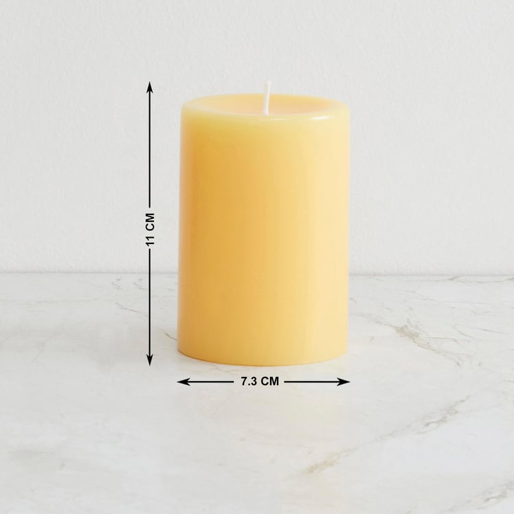 Colour Connect Lemongrass Scented Pillar Candle