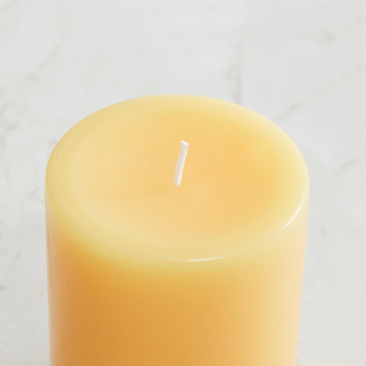 Colour Connect Lemongrass Scented Pillar Candle