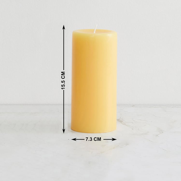 Colour Connect Lemongrass Scented Pillar Candle