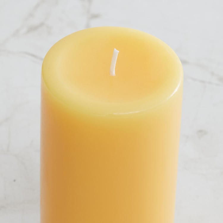 Colour Connect Lemongrass Scented Pillar Candle